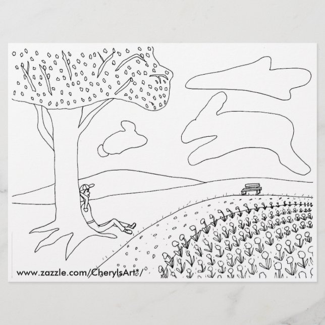 ボーイクラウドGaazing Park Outline Coloring Letterhead (正面)