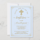 ボーイクラシック金ゴールドバプテスマ 招待状 (正面)