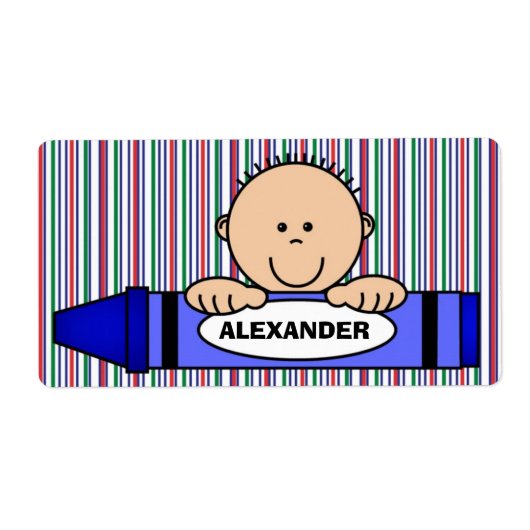 ボーイクレヨン学校給料明細 ラベル (正面)