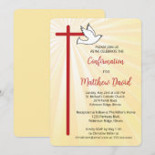 ボーイクロス鳩金ゴールドレイの確認 招待状 (正面/裏面)