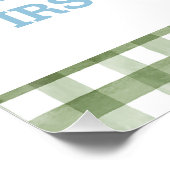 ボーイグリーングリーン恐竜1stバースデーウェルカムサイン ポスター (コーナー)