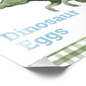 ボーイグリーングリーン恐竜1st誕生日パーティー標識 フォトプリント (角)