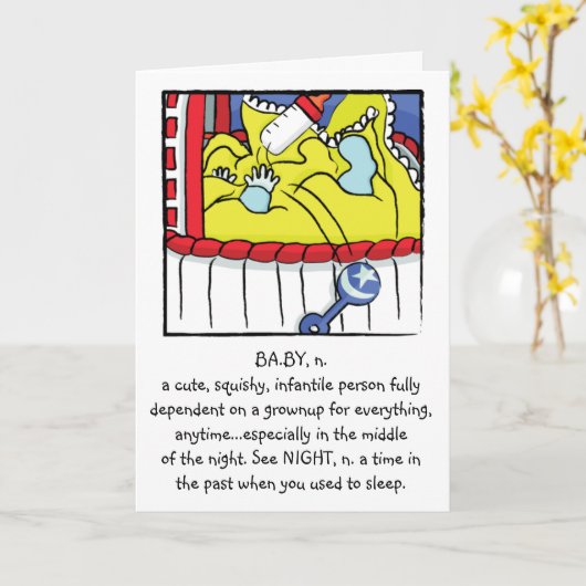 ボーイグ生まれたばかりのリーティングカード カード (黄色い花)