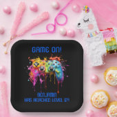 ボーイゲーマーブルービデオゲームパーティー ペーパープレート (パーティー)