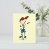 ボーイゴルファーTシャツとギフト ポストカード (スタンド正面)