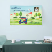 ボーイゴルフテーマ2ndバースデーフォトパーティー 横断幕 (トレードショー)