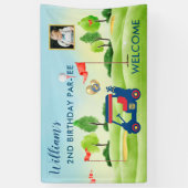 ボーイゴルフテーマ2ndバースデーフォトパーティー 横断幕 (縦)