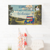 ボーイゴルフテーマ2nd誕生日パーティー写真 横断幕 (インサイチュ)