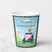 ボーイゴルフテーマ2nd誕生日パーティー 紙コップ (裏面)