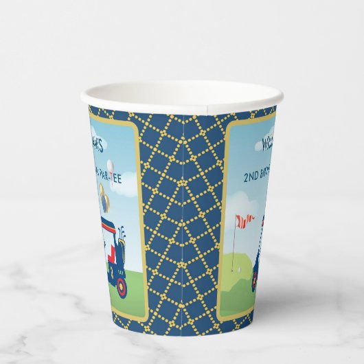 ボーイゴルフテーマ2nd誕生日パーティー 紙コップ (右)