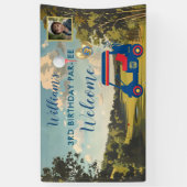 ボーイゴルフテーマ3rd誕生日パーティーバナー 横断幕 (縦)