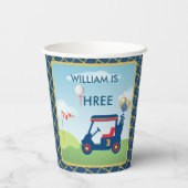 ボーイゴルフテーマ3rd誕生日パーティー 紙コップ (裏面)