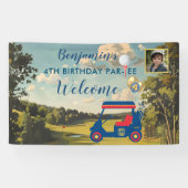 ボーイゴルフテーマ4th誕生日パーティーバナー 横断幕 (横)