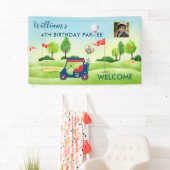 ボーイゴルフテーマ4th誕生日パーティーバナー 横断幕 (インサイチュ)