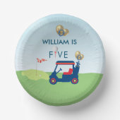 ボーイゴルフテーマ5thバースデーパーティー ペーパーボウル (正面)