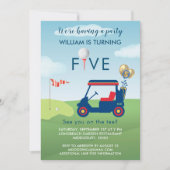 ボーイゴルフテーマ5thバースデーパーティー 招待状 (正面)