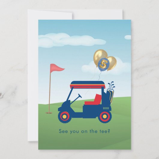 ボーイゴルフテーマ5thバースデーパーティー 招待状 (裏面)