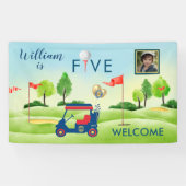 ボーイゴルフテーマ5thバースデーパーティー 横断幕 (横)