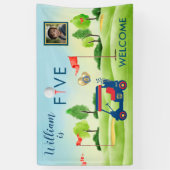 ボーイゴルフテーマ5thバースデーパーティー 横断幕 (縦)