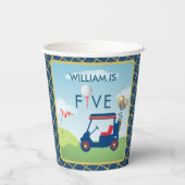 ボーイゴルフテーマ5thバースデーパーティー 紙コップ (裏面)