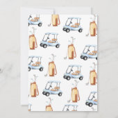 ボーイゴルフ赤ちゃんシャワー 招待状 (裏面)