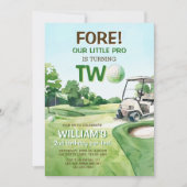 ボーイゴルフPar-Tee 2nd誕生日 招待状 (正面)
