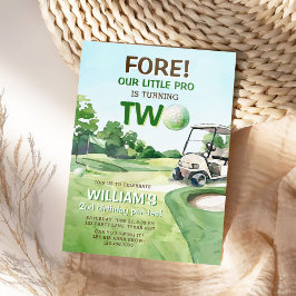 ボーイゴルフPar-Tee 2nd誕生日 招待状