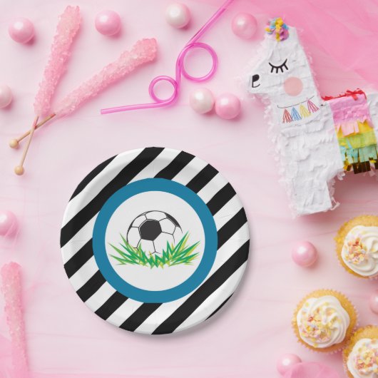 ボーイサッカーバースデーパーティー紙プレート ペーパープレート (パーティー)