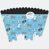 ボーイサッカー選手の誕生日パーティーブルー フェイバーボックス (見開き)