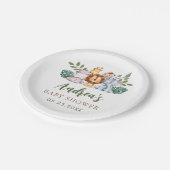 ボーイサファリジャングルベビーシャワー紙プレート ペーパープレート (アングル)