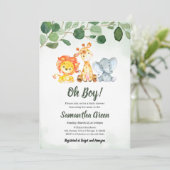 ボーイサファリジャングルベビーシャワー 招待状 (スタンド正面)