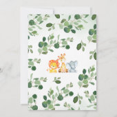 ボーイサファリジャングルベビーシャワー 招待状 (裏面)