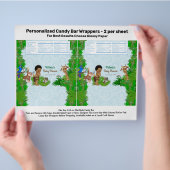 ボーイサファリベイビーシャワーキャンディバーラッパ チラシ (手)