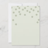 ボーイサファリワイルドワン動物グリーンベビーシャワー 招待状 (裏面)