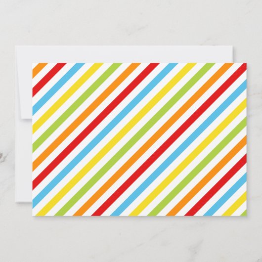 ボーイサファリ動物の誕生日パーティートレイン 招待状 (裏面)