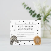 ボーイサファリ誕生日パーティー養子縁組の証明書 (スタンド正面)