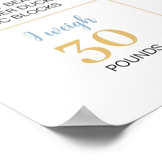 ボーイサンシャインレインボー誕生日マイルストーンポスター ポスター (角)