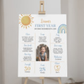 ボーイサンシャインレインボー誕生日マイルストーンポスター ポスター