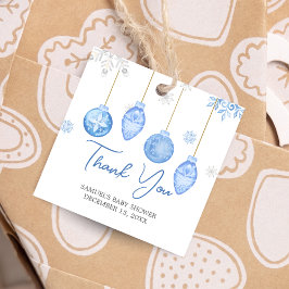 ボーイサンタベビークリスマスベビーシャワースクエア フェイバータグ