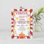 ボーイサーカスパーティー誕生日カーニバル 招待状 (スタンド正面)
