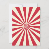 ボーイサーカスパーティー誕生日カーニバル 招待状 (裏面)