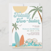 ボーイサーフサーフィン2nd誕生日トータル二星型 招待状 (正面)