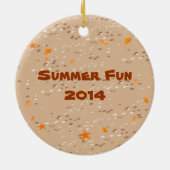 ボーイサーフビッグウェーブ誕生日パーティー セラミックオーナメント (裏面)