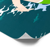 ボーイサーフビッグウェーブ誕生日パーティー ポスター (角)