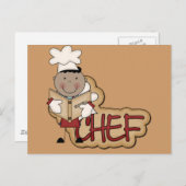 ボーイシェフ – アフリカ系アメリカ人Tシャツとギフト ポストカード (正面/裏面)