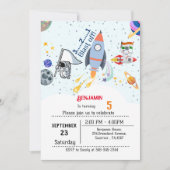 ボーイシップ宇宙の誕生日 招待状 (正面)