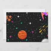 ボーイシプアウター宇宙惑星宇宙飛行士誕生日 招待状 (裏面)