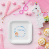 ボーイシャワー紙プレート ペーパープレート (パーティー)