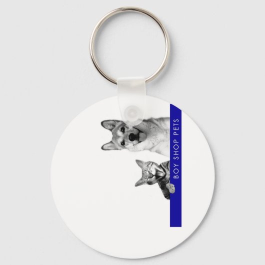 ボーイショップペットディスコグラフィラウンドキーチェーン キーホルダー (正面)