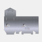 ボーイシルバーブルーコウノトリ赤ちゃんシャワー フェイバーボックス (折り畳みなし)